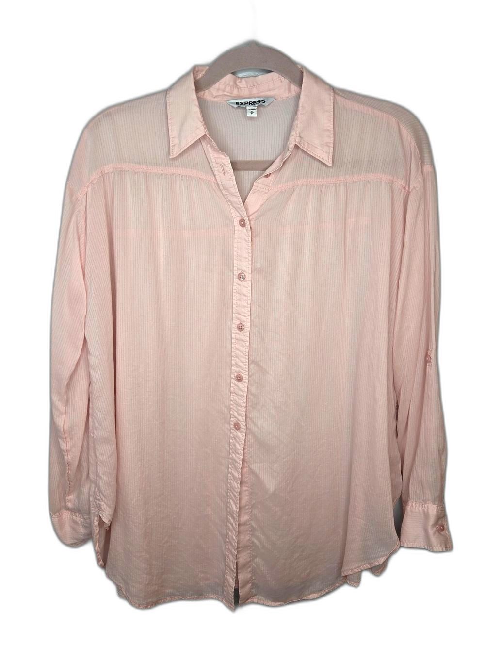 Express Soft Pink Button-Up Shirt